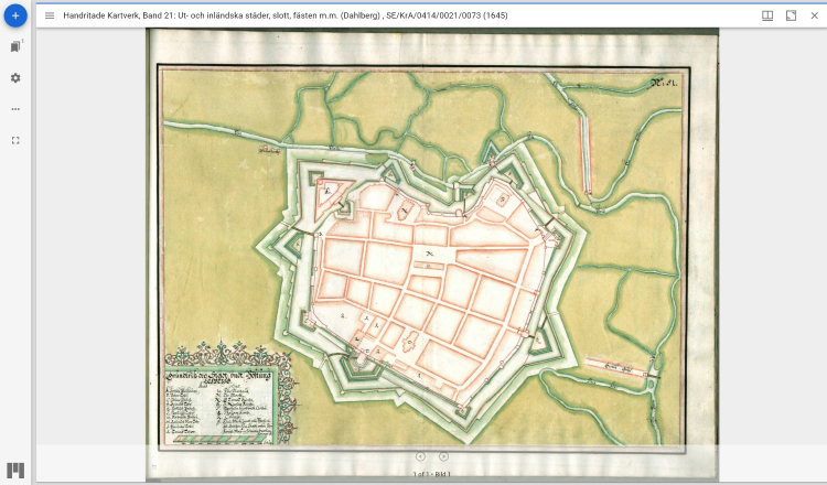 Karta av Dahlberg 1645