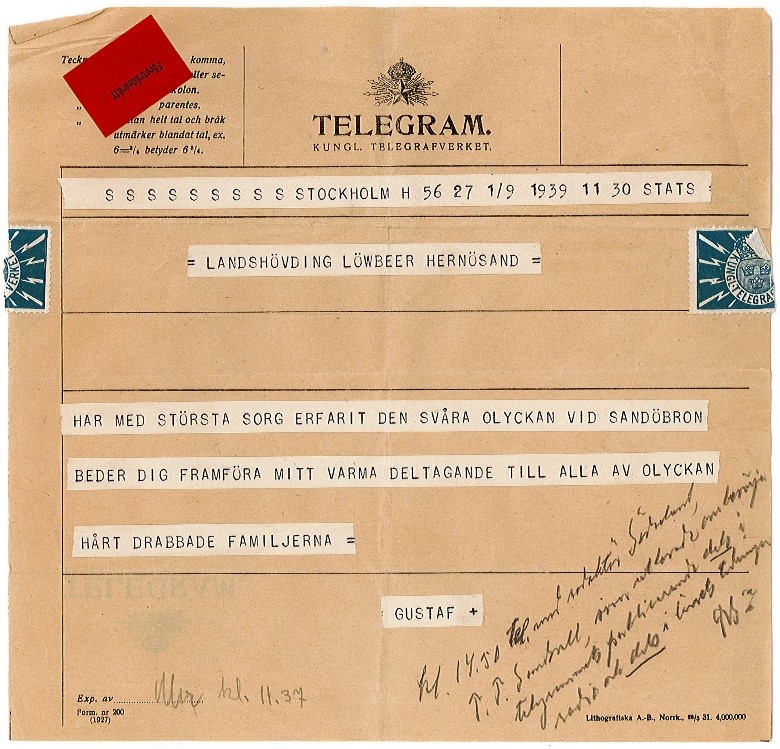Telegram från Gustav V