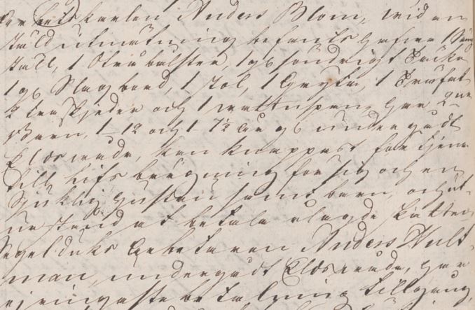 Handskrivet dokument från Länsstyrelsen i Göteborgs och Bohus län 1794.