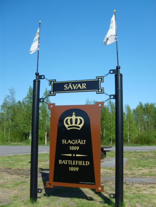 Minnestavla vid Sävar