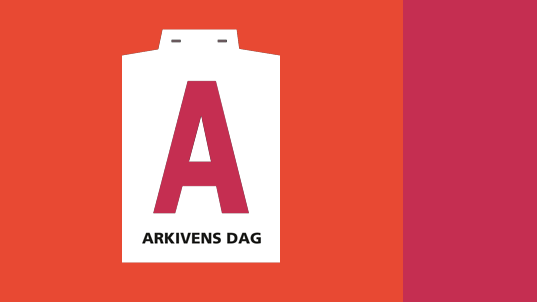 Logotyp för Arkivens dag, bokstaven A på ett kalenderblad