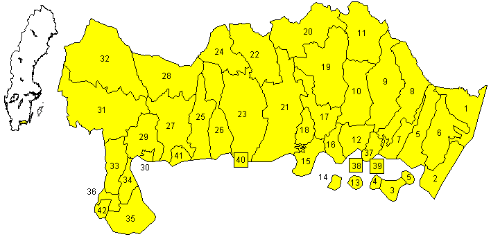Karta folkräkning 1890, Blekinge län