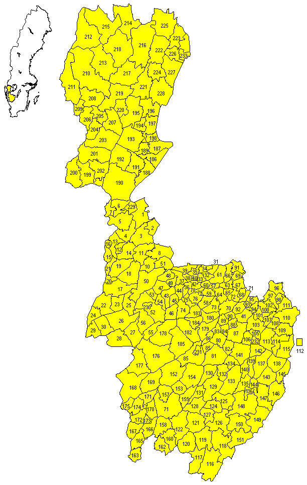 Karta folkräkning 1890, Älvsborgs län