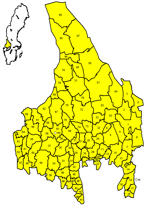 Karta folkräkning 1890, Värmlands län