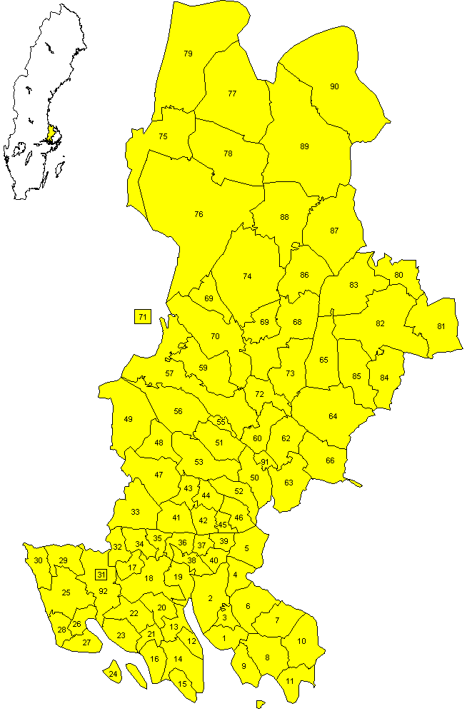 Karta folkräkning 1890, Uppsala län