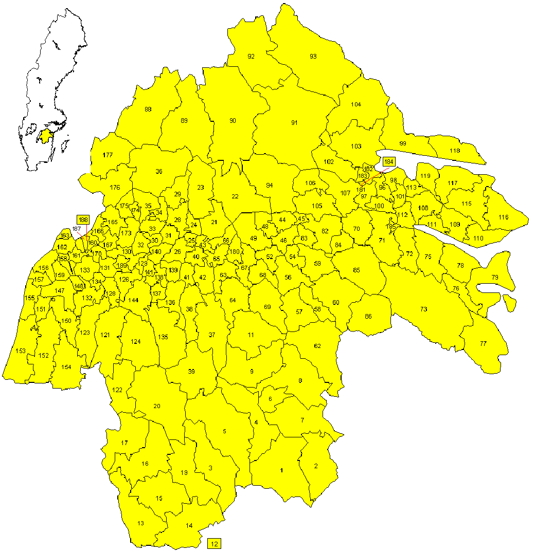 Karta folkräkning 1890, Österötlands län