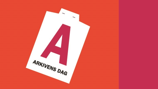 Logotyp för Arkivens dag, bokstaven "A" på ett kalenderblad