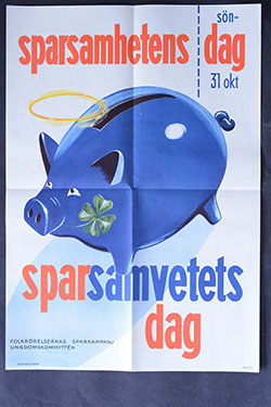 Affisch med spargris