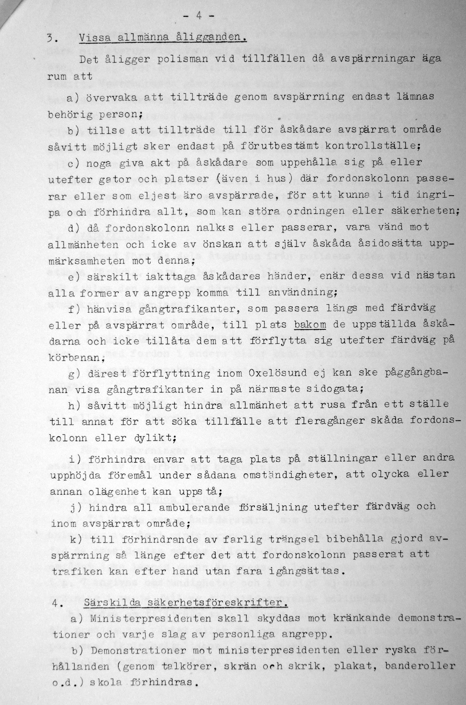 Kommenderingsorder beträffande ministerpresidenten Chrustjovs besök i Södermanlands län den 25 och 26 juni 1964.