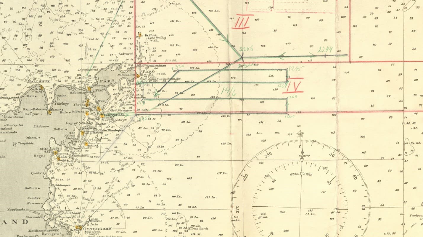 Karta över del av östersjön