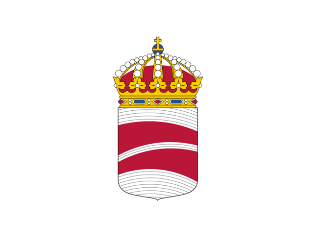 heraldiskt vapen med sköld och krona